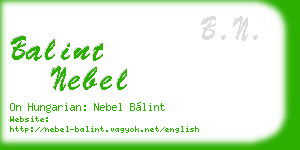balint nebel business card